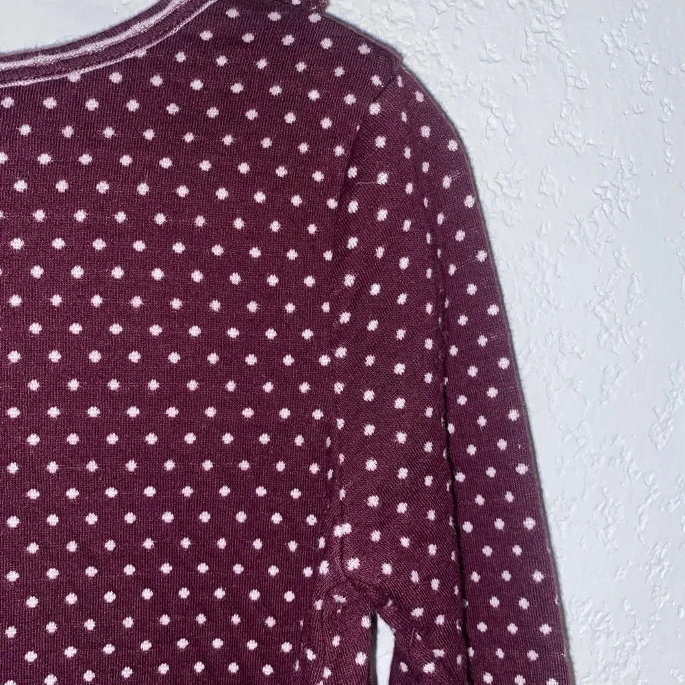 Harper Canyon Maroon Polka Dot Sweater Dress